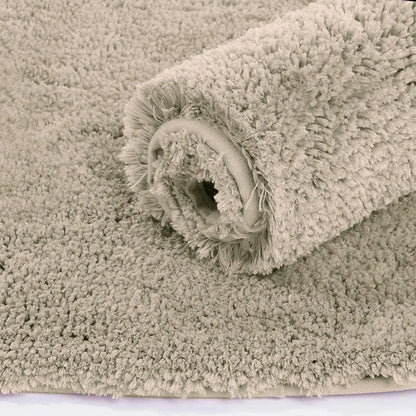 Luxe Home International Microfiber Rectangular Bath Mat Colour Beige