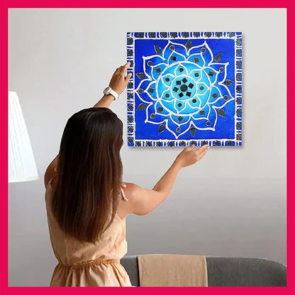 Solobolo Lippan Art and Craft Materials Kit for Kids Premarked Mdf Board Warli Art Painting Diy Kit With Stands