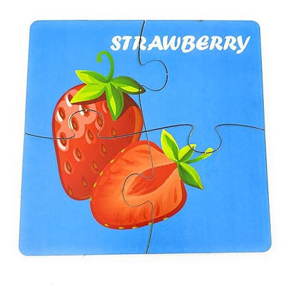 FunBlast Fruits Jigsaw Puzzles for Kids Wooden Paperless Jigsaw Puzzles for Kids