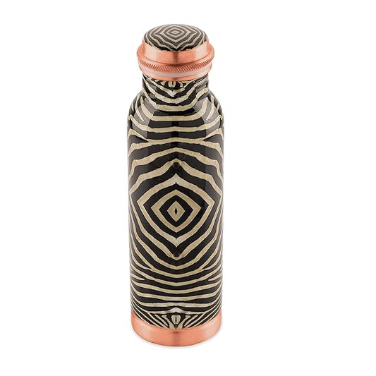 Attro Aarogyam 650ml Tatva Aks Designer Joint-less Copper Water Bottle