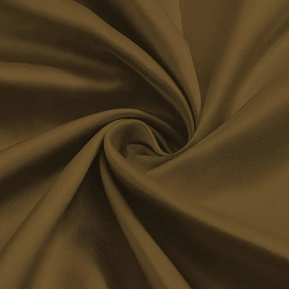 Divine Casa Premium Micro Satin Semi Blackout Door Curtains Solid Design Size 7 Feet Elegant Look & Light Control Colour Golden Brown (Pack of 2)
