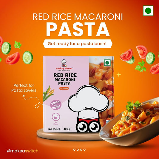 Healthy Master Millet Pasta Red Rice Macaroni - 400 gms