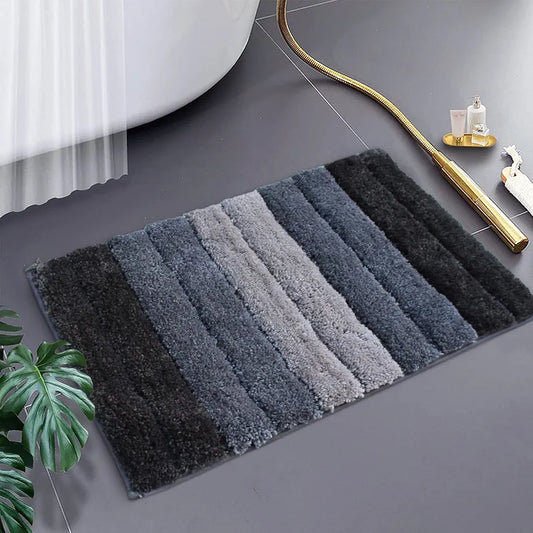 Luxe Home International Microfiber Rectangular Bath mat Soft Anti Slip Skid Luxury Mats 40X60 Cm  Colour Shadow