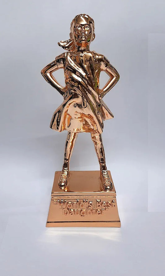 Gold Art India World's Best Daughter Figurine Rose Gold Plated