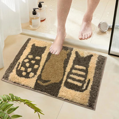 Luxe Home International Rectangular Bath mat Super Soft Anti Skid Rabbit Fur Mats 40X60 Cm Colour Grey