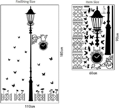 Jaamso Royals Black Street Stickers for Walls Wall Painting Stickers Big Size-self-adhesive Black Street