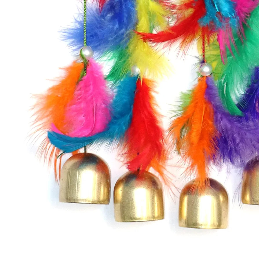 Handmade Dream Catchers with Metal Bell Multicolour