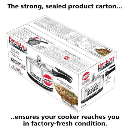 Hawkins 3 Litre Hevibase Pressure Cooker Induction Inner Lid Cooker Silver