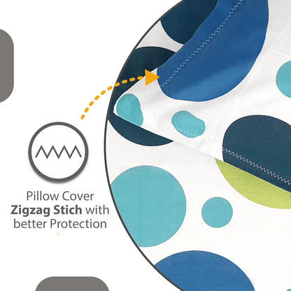Divine Casa 100% Cotton Bedsheet for Single Bed 144 TC Bedsheet Single Size Bed Cotton with 1 Pillow Cover Colour Blue Lagoon