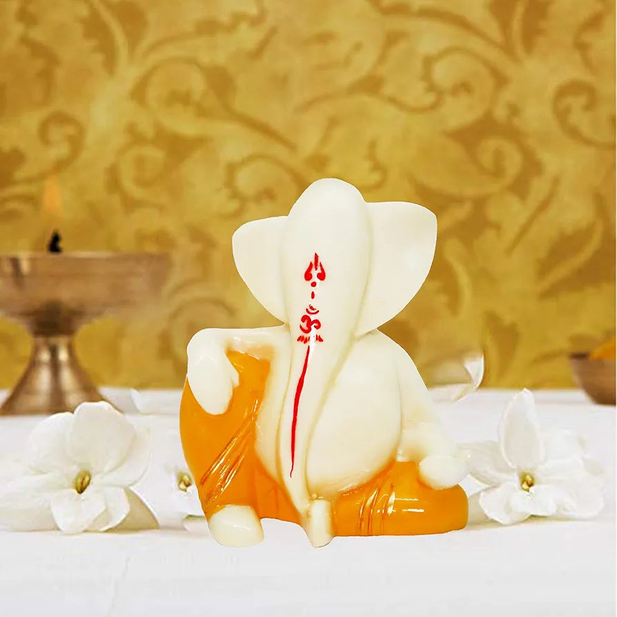 Jaipur Ace Ganesh Murti Ganesha Hand Crafted Best Car Dashboard Sund Ganesha Yellow