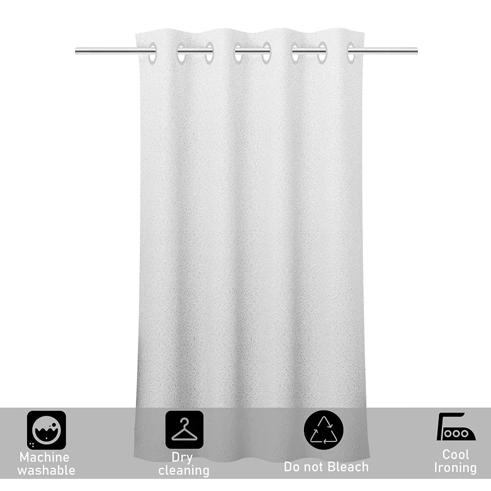 Kuber Industries Stylish Door Curtains for Living Room & Bedroom Web Net White Colour