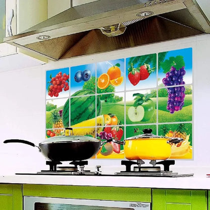 Jaamso Royals Vinyl Veg and Fruits Wall Furniture Sticker 23.62 X 17.71 Inches