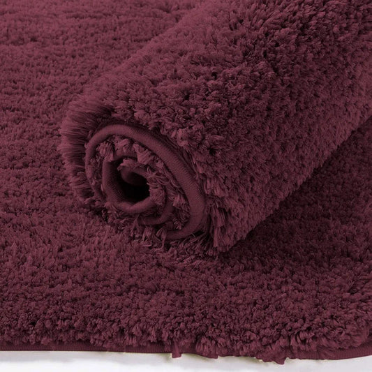 Luxe Home International Runner Super Soft Anti Skid Newman Rug For Bedroom  Rectangular Colour Wine