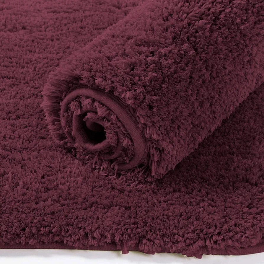 Luxe Home International Bathmat 2500 Gsm Microfiber Anti Skid Slip Colour Wine