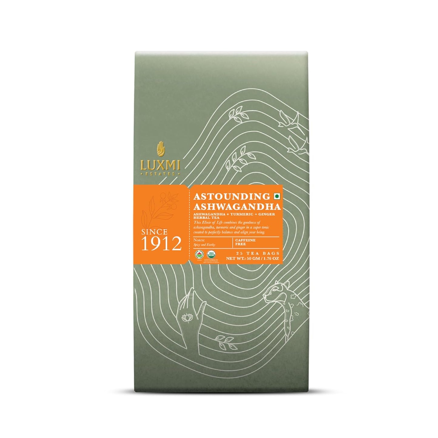 Luxmi Astounding Ashwagandha Root Tea 25 Tea Bags - 50 gms