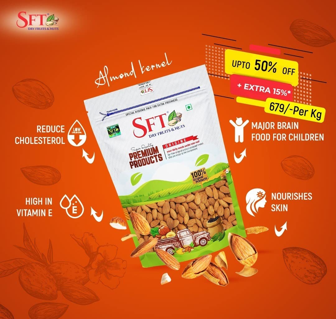 Sft Almonds California Badam Giri - 1000 gms