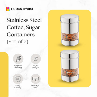 Human Hydro Stainless Steel Storage Containers Set of 2 (750ml Each)