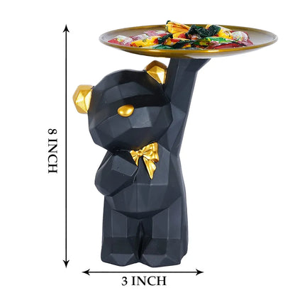 Zart Cool Dog Showpiece for Home Decor Showpiece Black Dog Sta