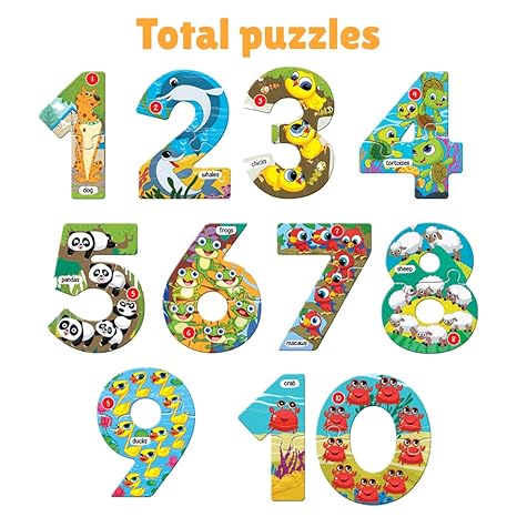 The Book Tree Number Puzzle for Toddlers - 20+ Piece Set for Early Math Learning Fun Animal & Number Matching