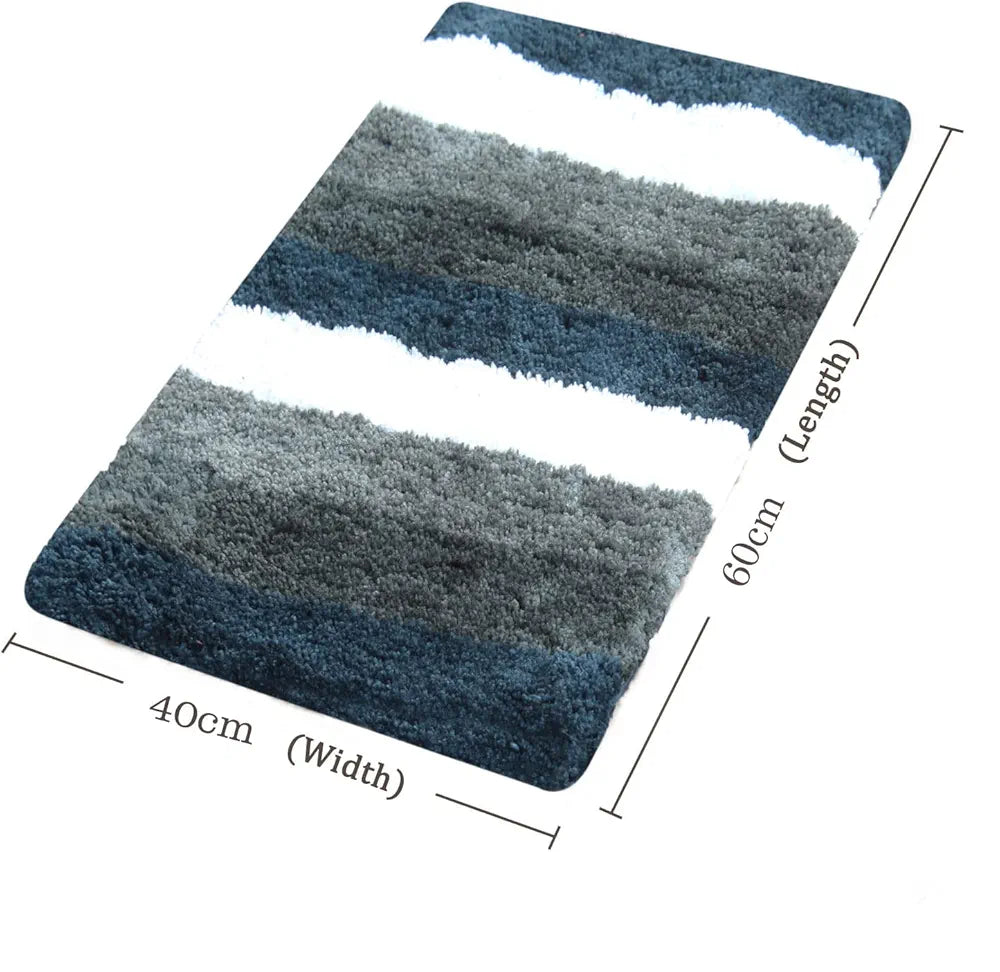 Luxe Home Bathmat 2500 GSM Microfiber Anti Skid Slip Mats Colour Forest Green (Pack of 2)