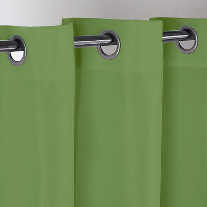 Divine Casa Semi Blackout Door Curtains 7 Feet Colour Sardine Gray Micro Satin Panels with Metal Eyelets Light Filtering & Elegant Drapes (Pack of 2)