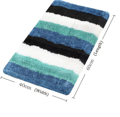 Luxe Home Bath Mat Super Soft Microfiber Non Slip Jericho Bathroom mats 40x60 cm Colour Ocean