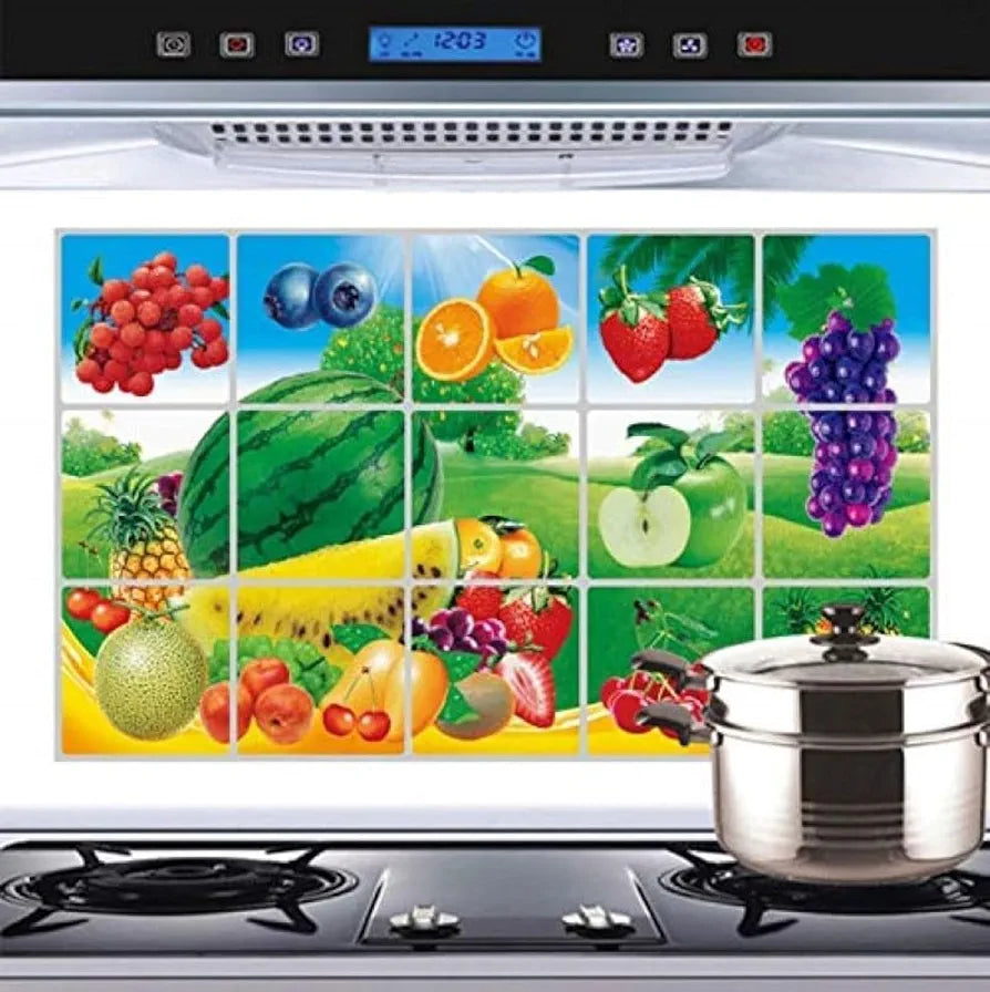 Jaamso Royals Vinyl Veg and Fruits Wall Furniture Sticker 23.62 X 17.71 Inches