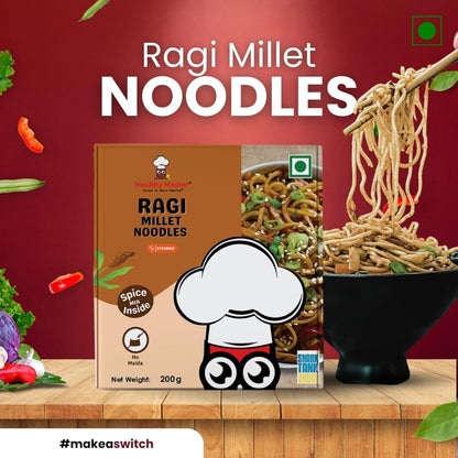 Healthy Master Ragi Millet Noodles - 200 gms Each (Pack of 2)