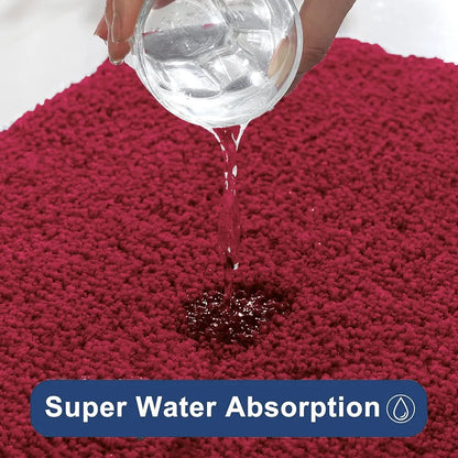 Luxe Home International Rectangular Bathmat 2500 Gsm Microfiber Anti Skid Slip Colour Maroon