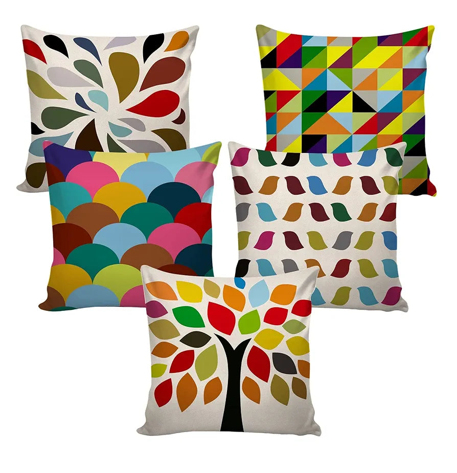 Aerohaven Jute 50TC Cushion Cover - 5 Pieces Multicolor
