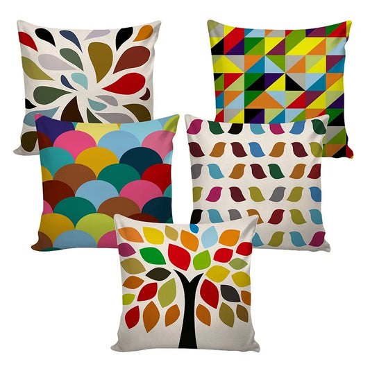 Aerohaven Jute 50TC Cushion Cover - 5 Pieces Multicolor