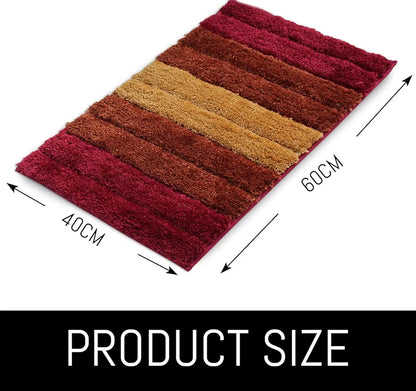 Luxe Home International Microfiber Luxe Home Bath Mat Soft Anti Slip Skid Luxury Mats  40X60 Cm  Colour Cherry