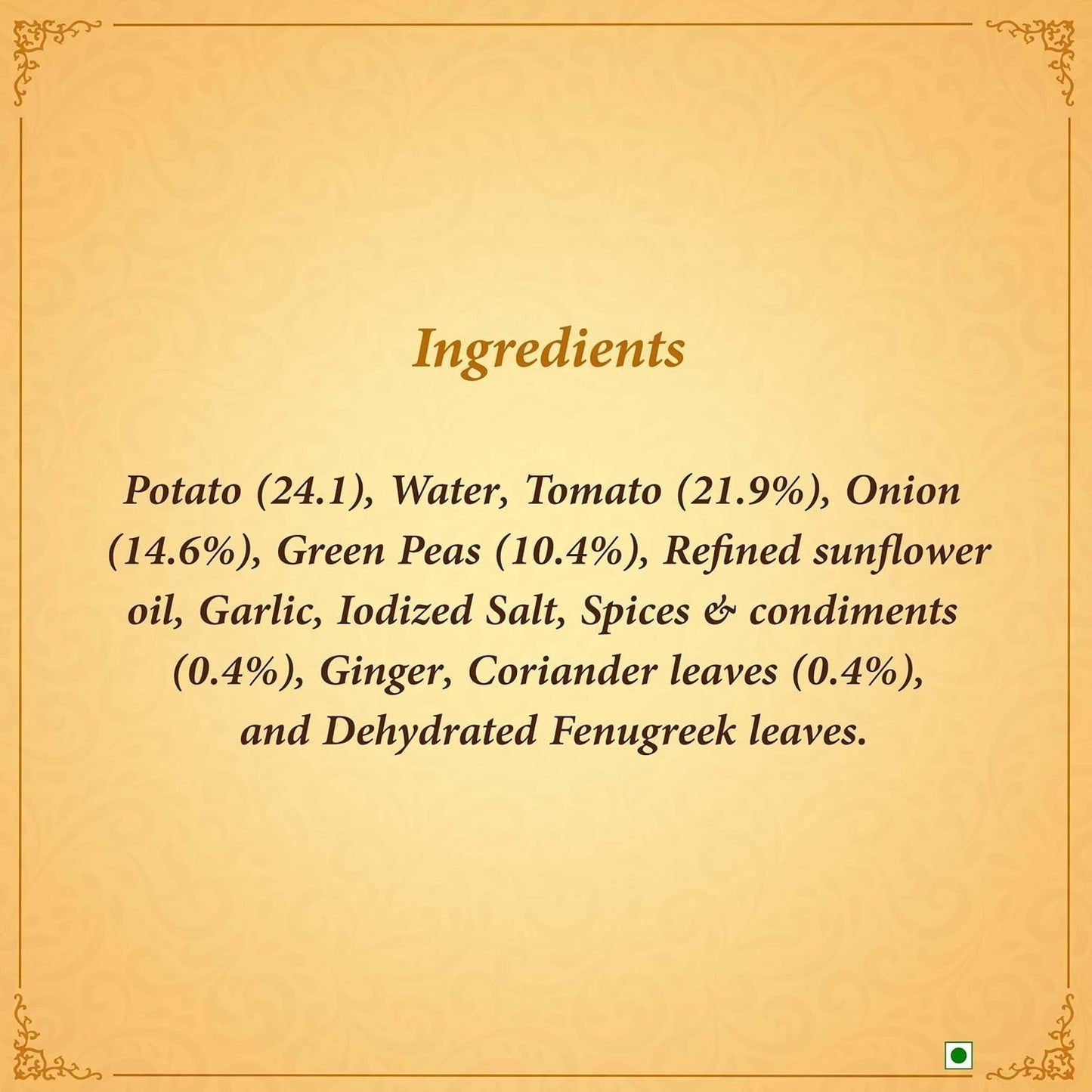 Kitchens of India Aloo Matar - 285 gms