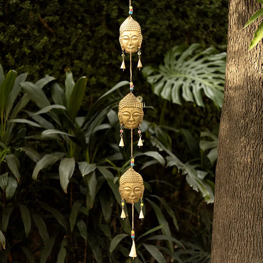 Duli Metal 3 Budha Windchime Feng Shui
