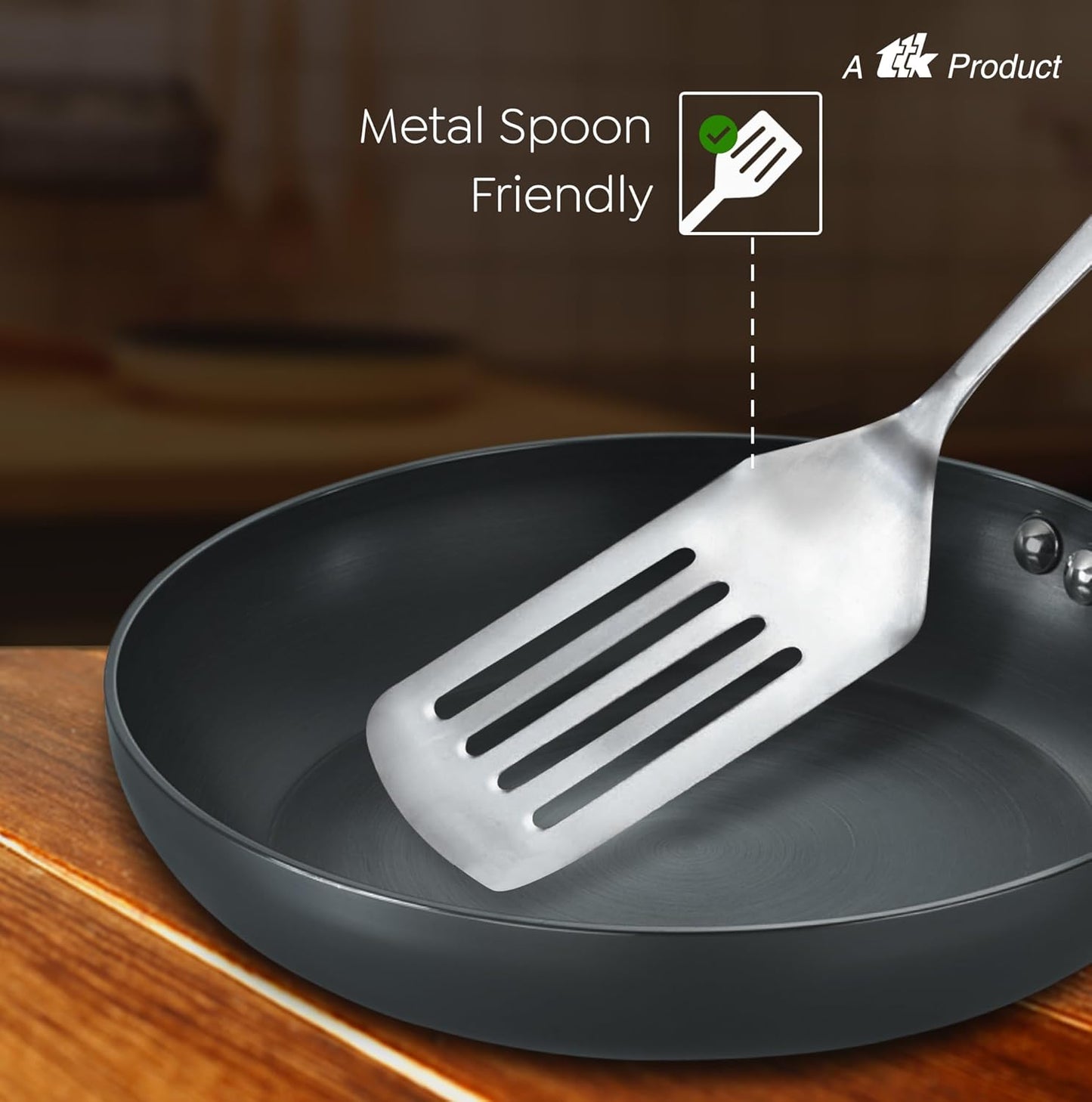 Prestige Aluminium Hard Anodised Fry Pan 20cm (Black)