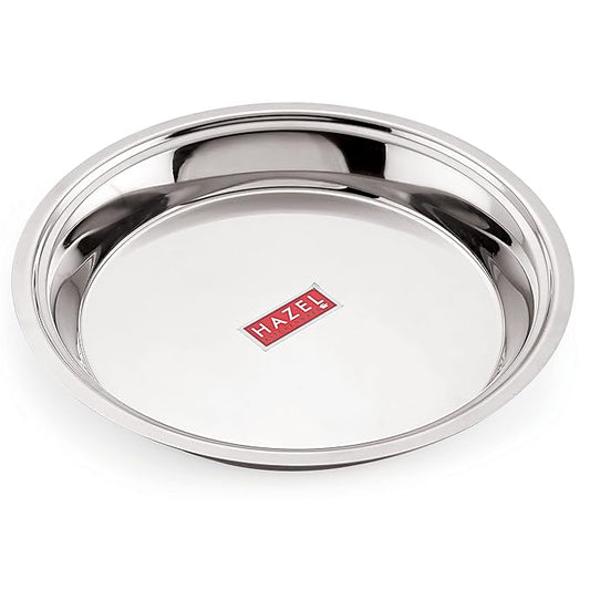 Hazel Stainless Steel Parat 31 cm with 2400 ml Capacity Steel Parat for Dough Flour Kneading