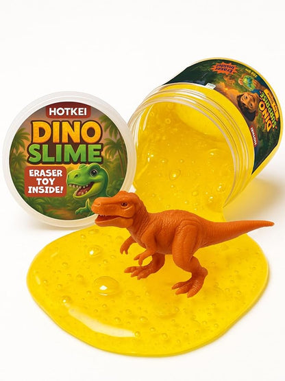 Hotkei Slime with Dinosaur Eraser Toy - 200 gms