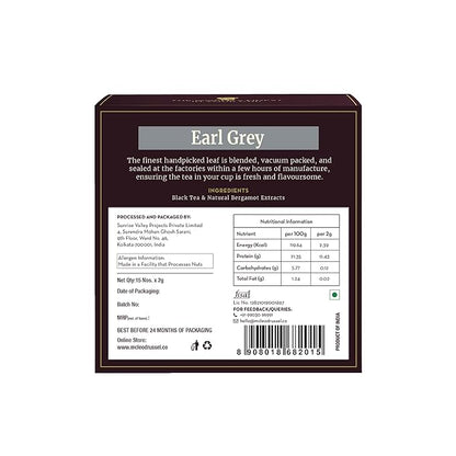McLeod Russel 1869 Earl Grey 15 Pyramid Tea Bags - 30 gms
