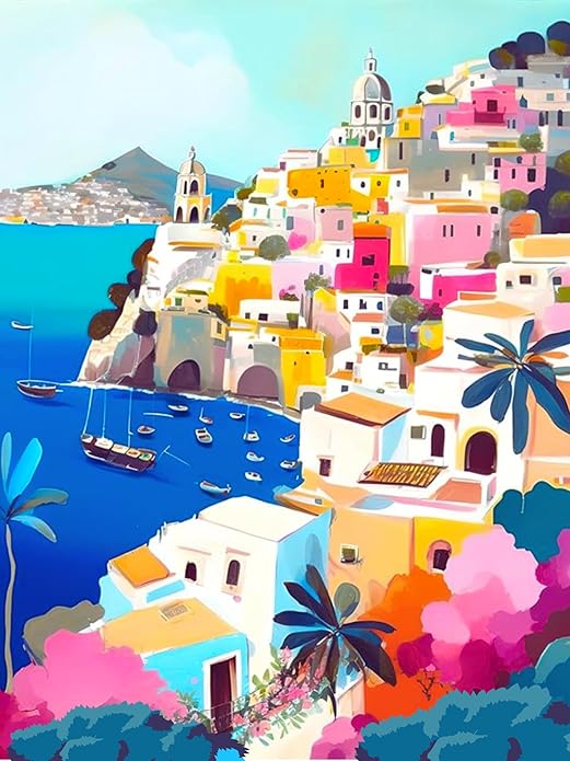 Craftmate Diy Framed Paint By Numbers Canvas Art And Craft Kit For Adults And Kids Acrylic Painting Hobby Kit 16 Inch X 12 Inch
