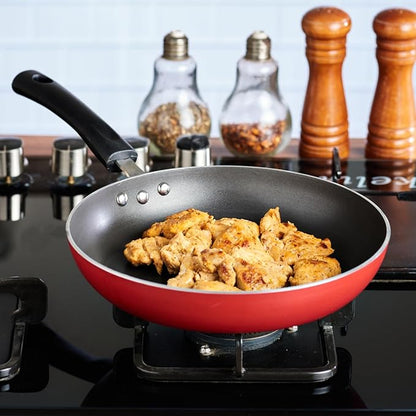 Vinod Zest Inducto Aluminium Non Stick Frypan - 26 cm | 3mm Extra Thick | 3 Layer Coating