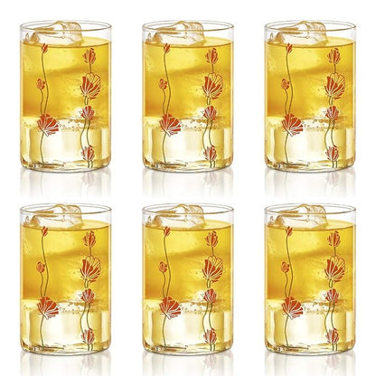 Borosil 295 Ml Set of 6 Piece Buds Vision Transparent Drinking Glass