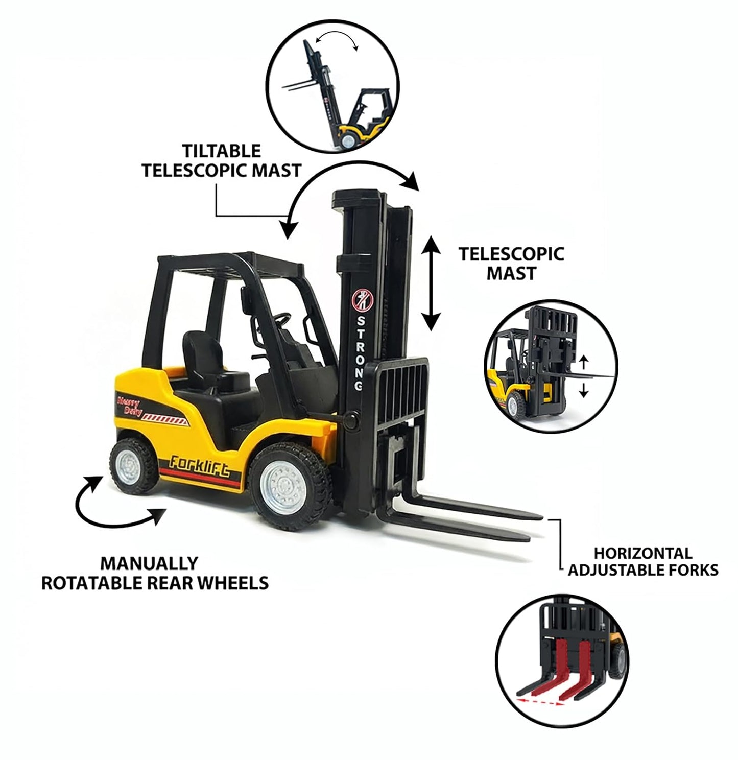 Centy Forklift Friction Powered Toy for 3Y+ Assorted Colours
