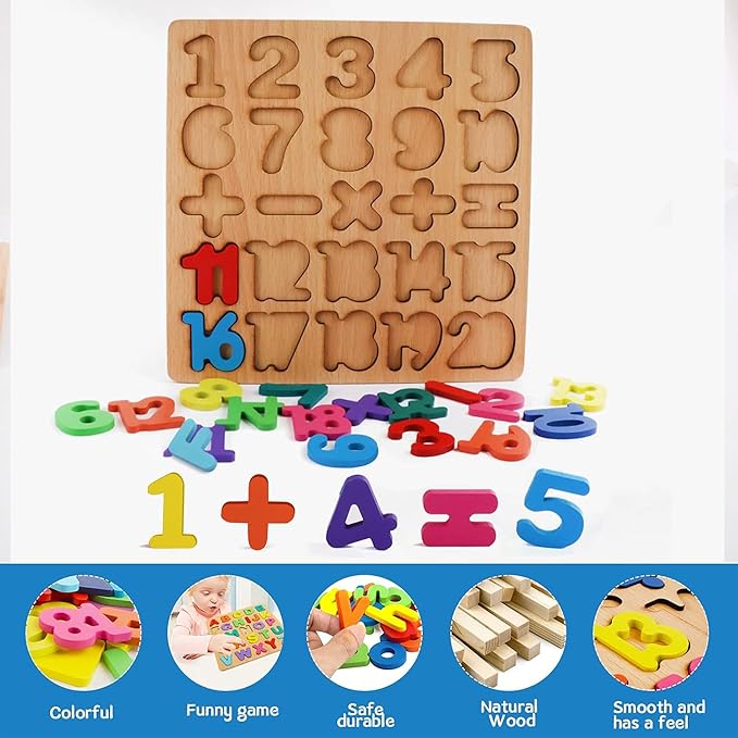 Kidology Wooden Puzzles 3Pcs for Toddlers for Kids Preschool Learning Toys