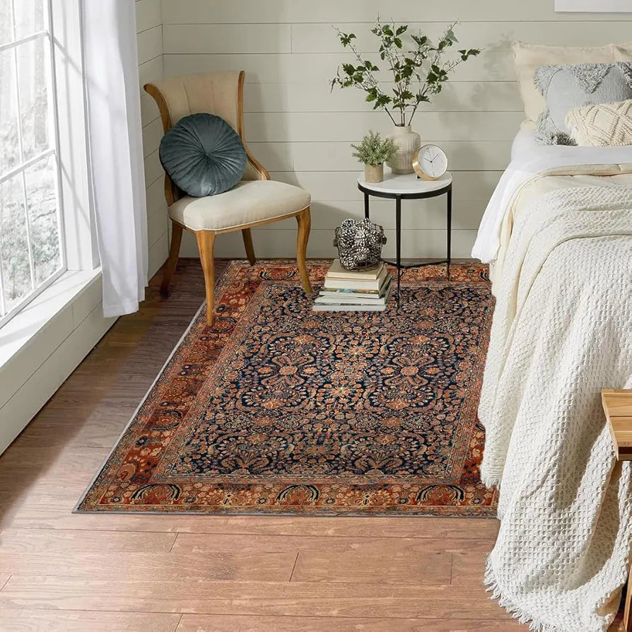 ishro home 3D Jet Multi Printed Carpet Rug Runner and Carpets for Bedroom Colour Rustique Night 4x6 Feet