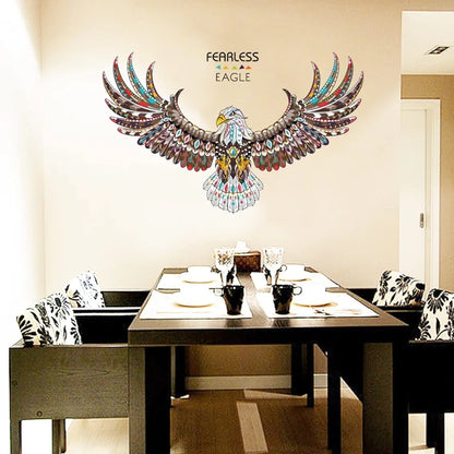 Jaamso Royals New Eagle Wings Large Pvc Vinyl Self Adhesive Wall Sticker for Home