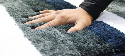 Luxe Home Bathmat 2500 GSM Microfiber Anti Skid Slip Mats Colour Forest Green (Pack of 2)