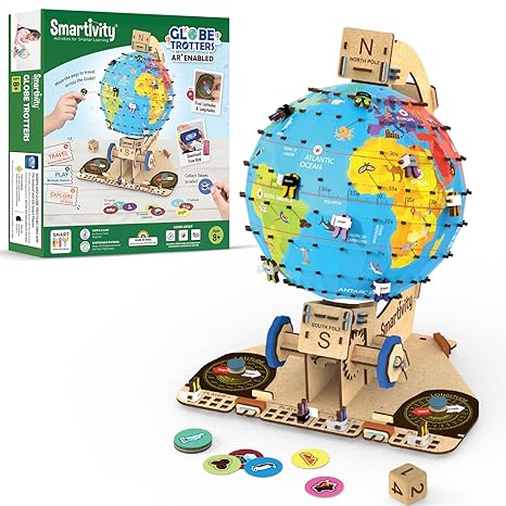 Smartivity Globe Explorer AR Based Toy for Kids 1000+ Facts About Animals Monuments Places