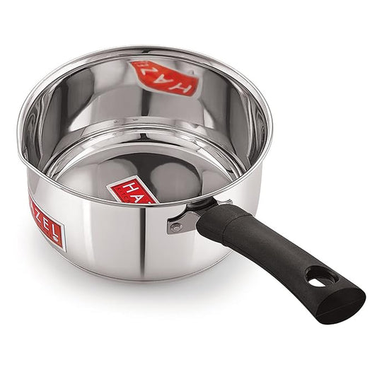 Hazel Induction Bottom Mini Sauce Pan 12.6 cm with 900 ml Capacity Small Size Milk Maker Vessel
