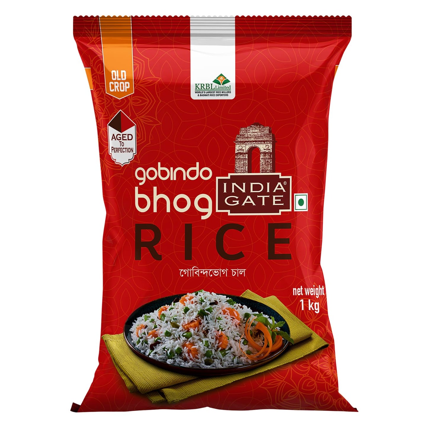 India Gate Raw and Aged gobindobhog Rice - 1000 gms