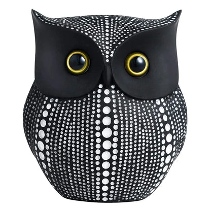 Xtore Modern Classy Lucky Owl Resin Art Figure Showpiece